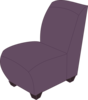 Purple Armless Chair Clip Art